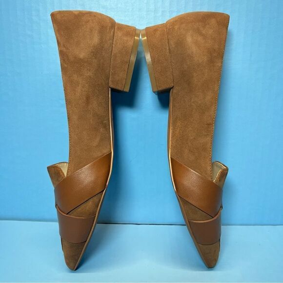 Cole Haan Womens Camila Point Skimmer Suede Leather Brown Flats 6B - Picture 6 of 9